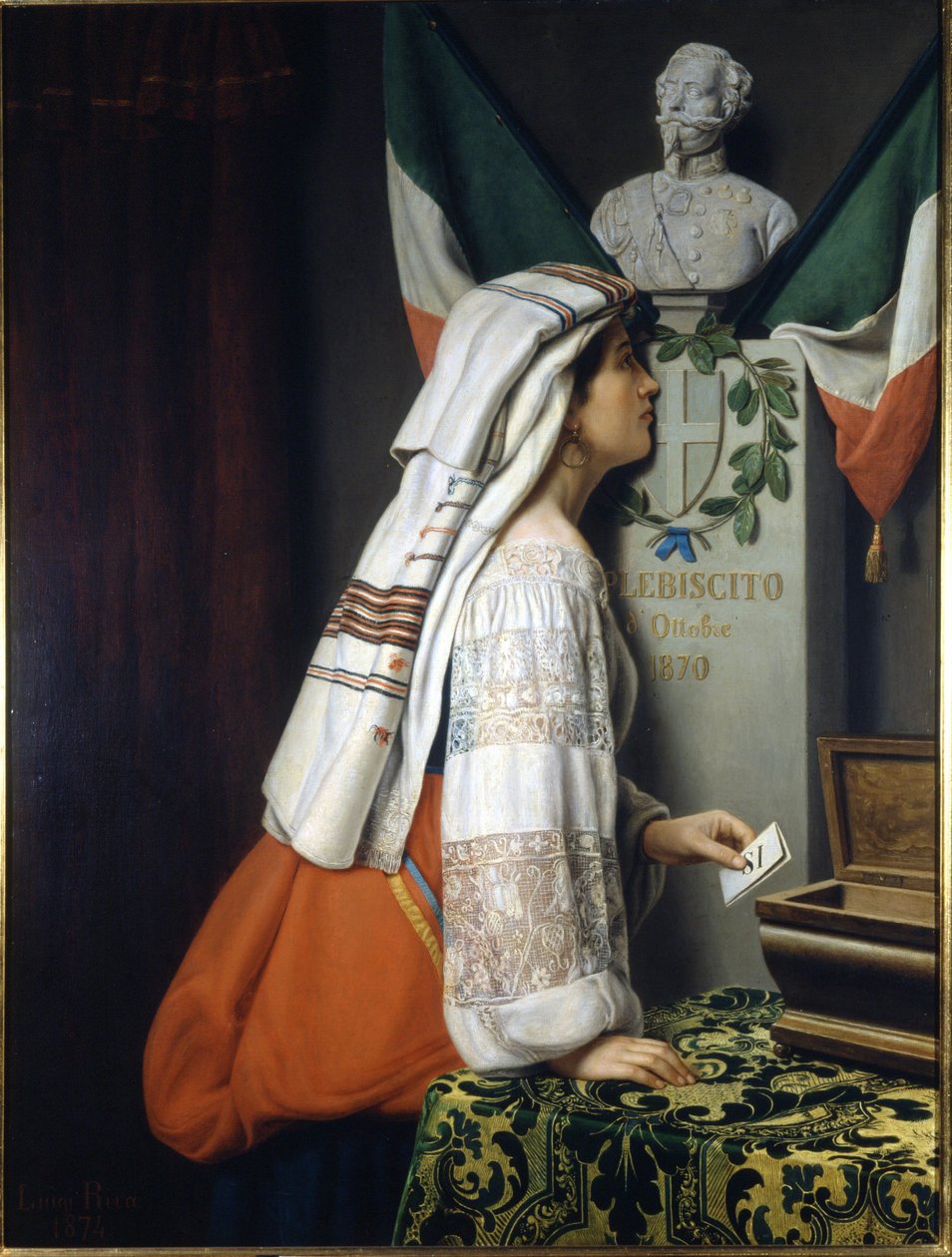 The 1870 plebiscite. On this occasion the Italians voted for Italian unity. Museo del Risorgimento. Milan by Italian School