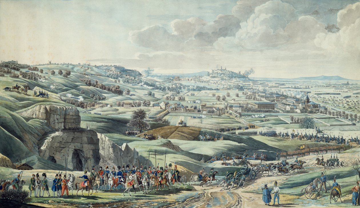 The Attack on Paris by the Allied Troops, View from the Pantin Heights, 30th March by Italian School