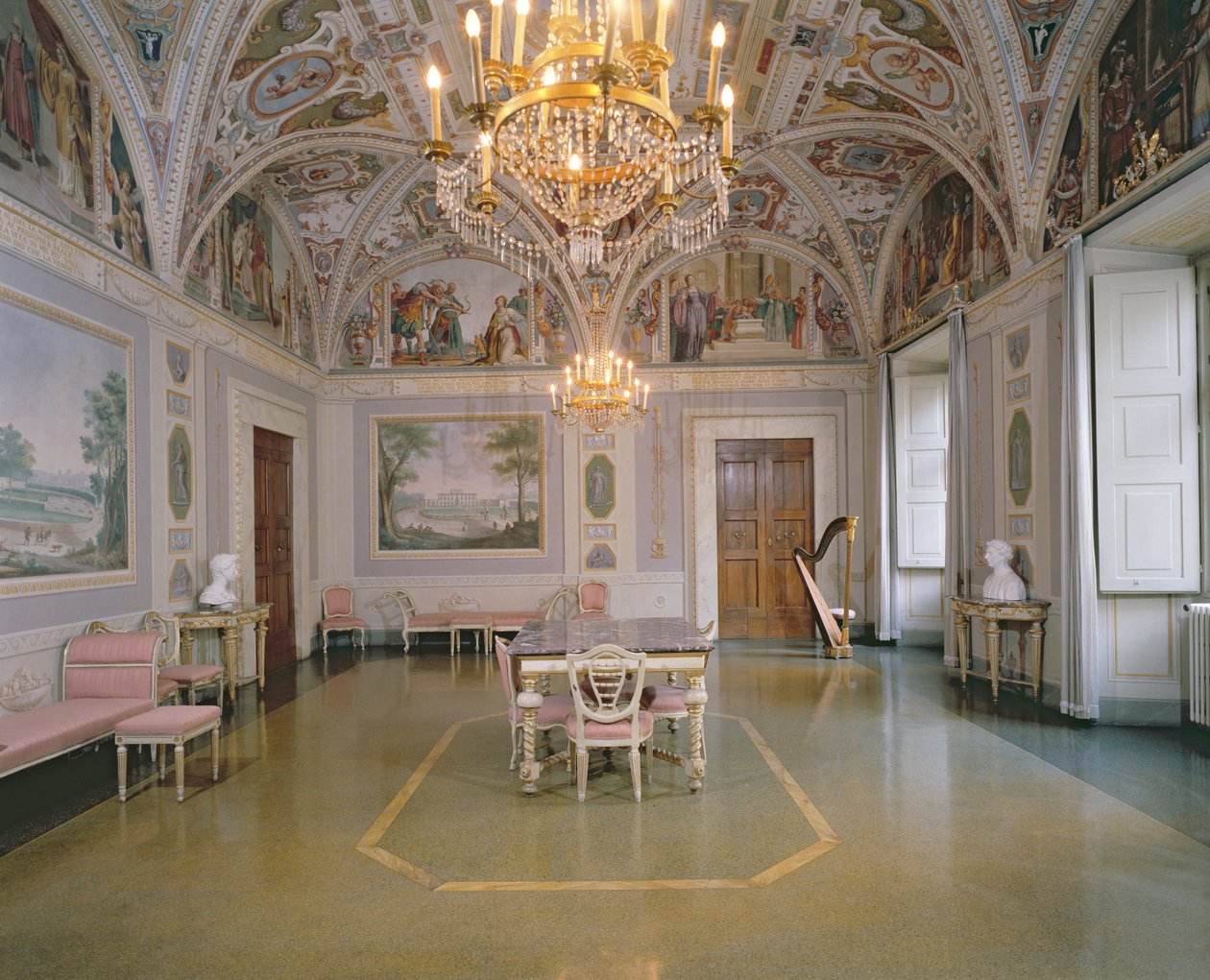 The Audience Room, frescoes painted by Matteo Rosselli in 1623 by Italian School