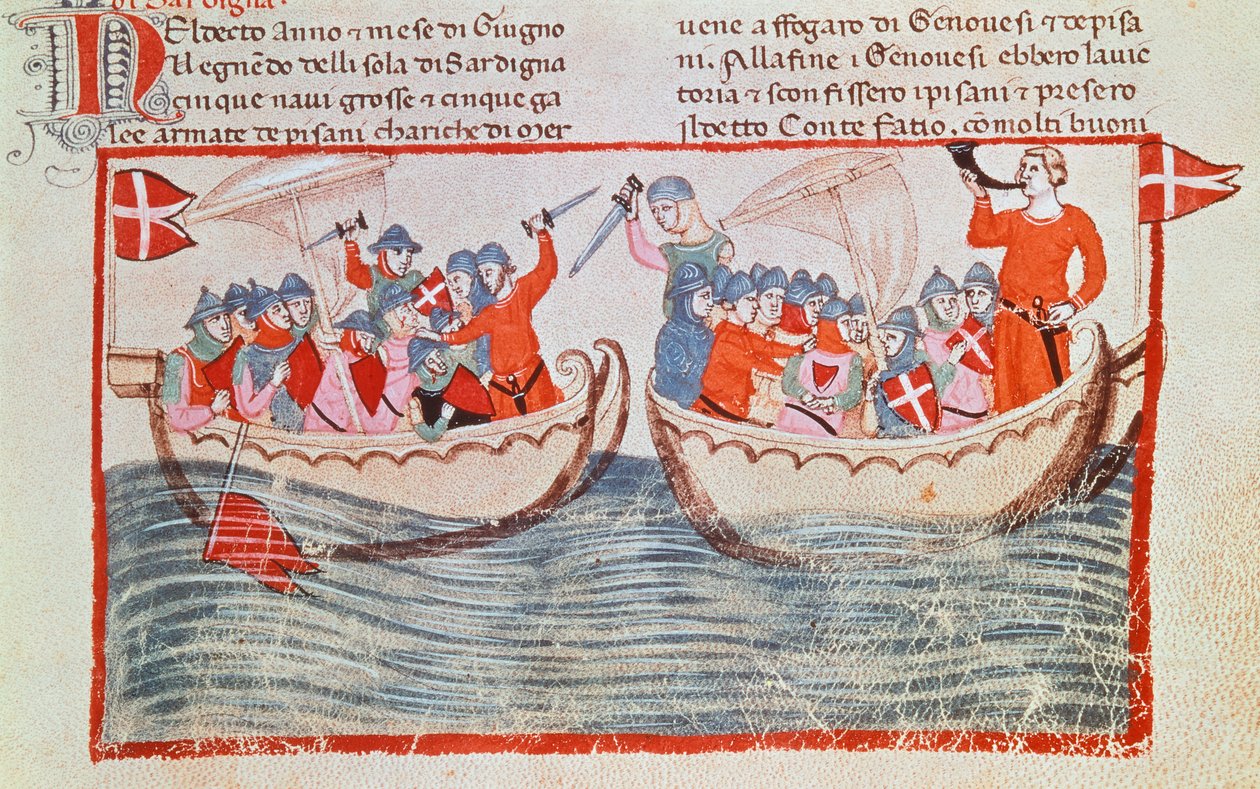 The Battle of Meloria by Italian School