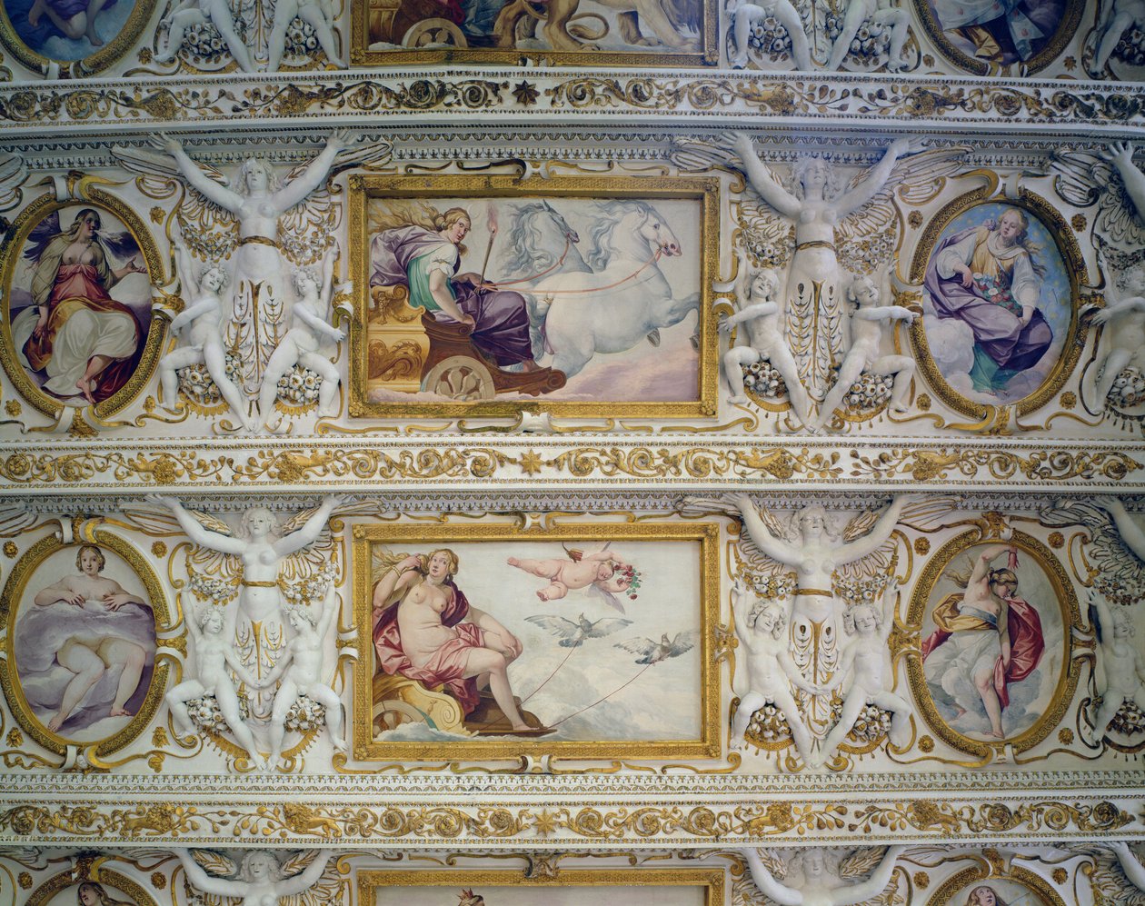 The first floor hall (detail) by Italian School