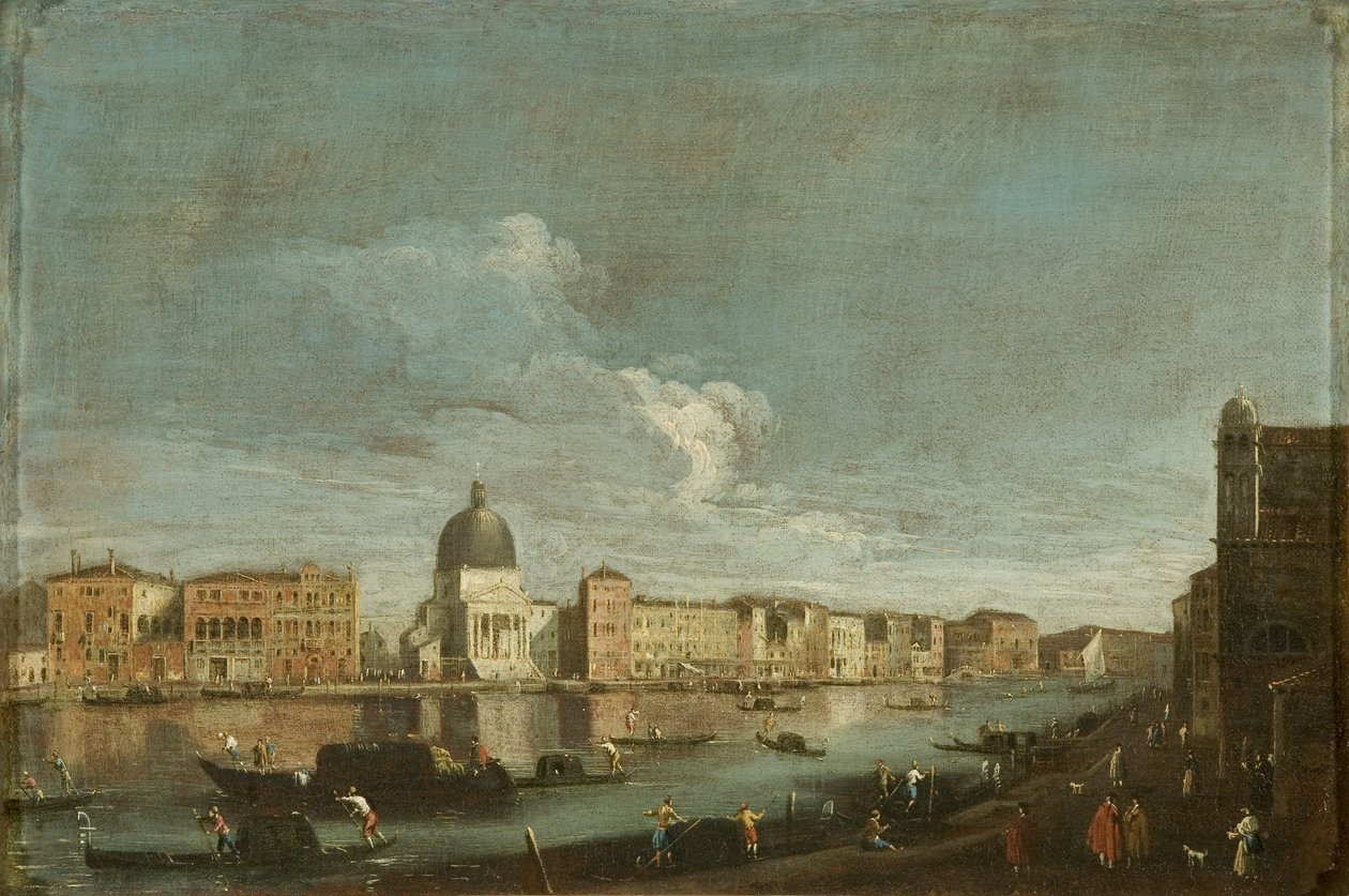 View of San Simeone Piccolo on the Grand Canal, Venice, c.1760 by Italian School