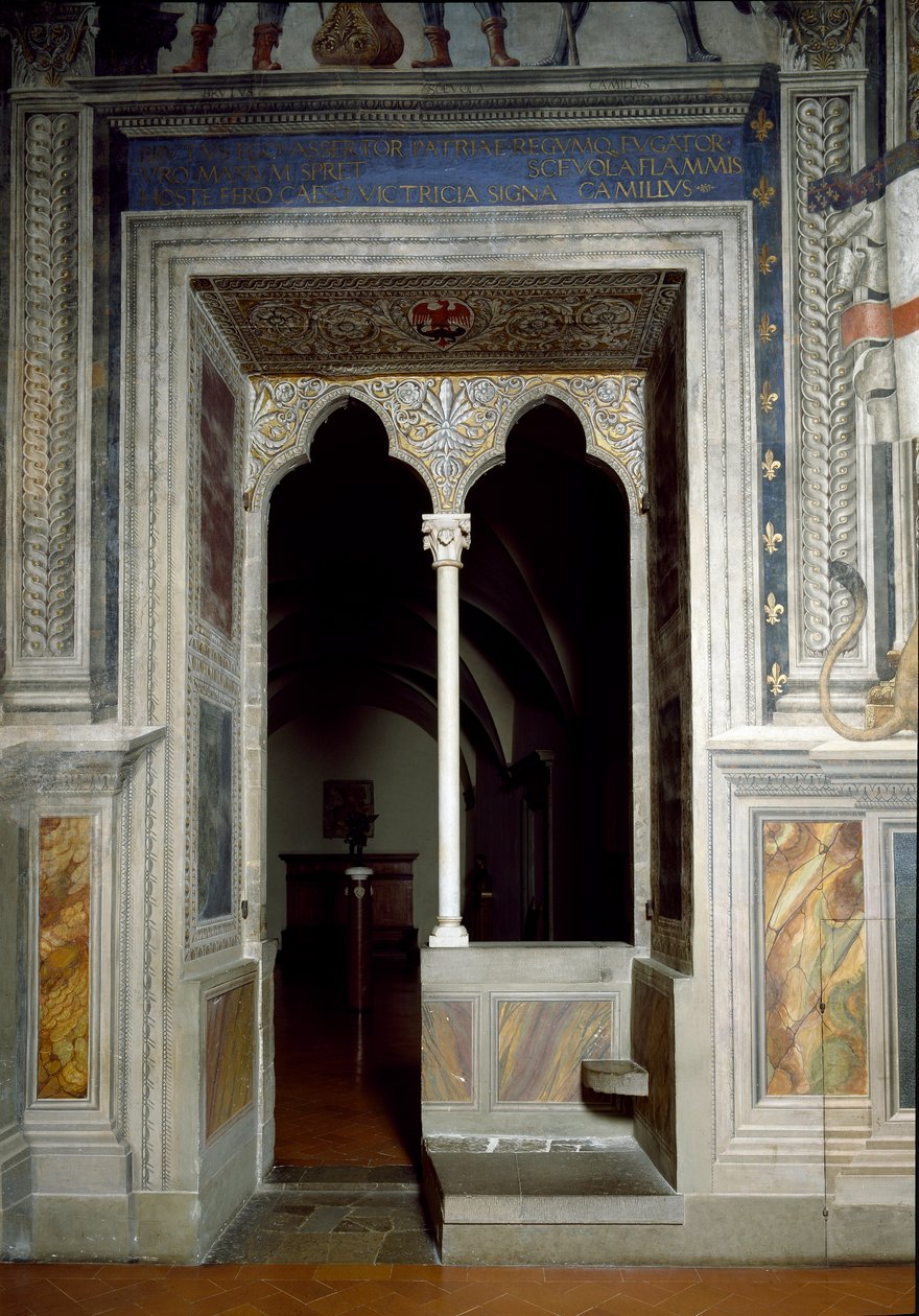 View of a Window of the Hall of Lilies by Italian School