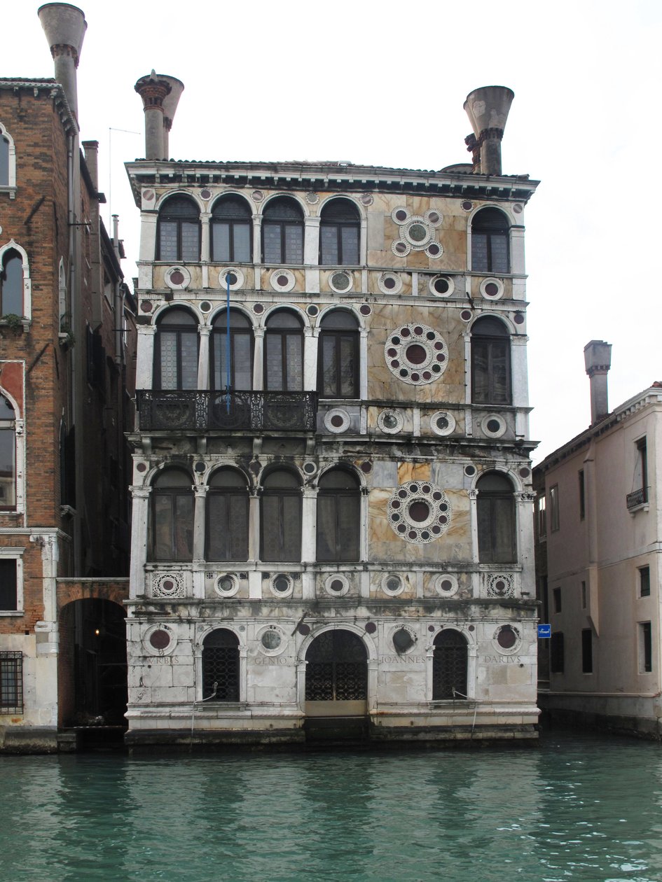 View of the Palazzo Dario in Venice on the Canal Grande by Italian School