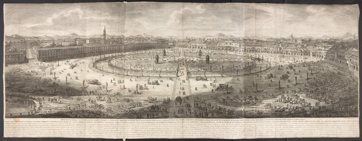 View of the Prato della Valle in Padua by Italian School