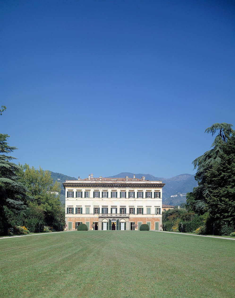 View of the facade of Villa reale di Marlia (or Palazzo Orsetti) by Italian School