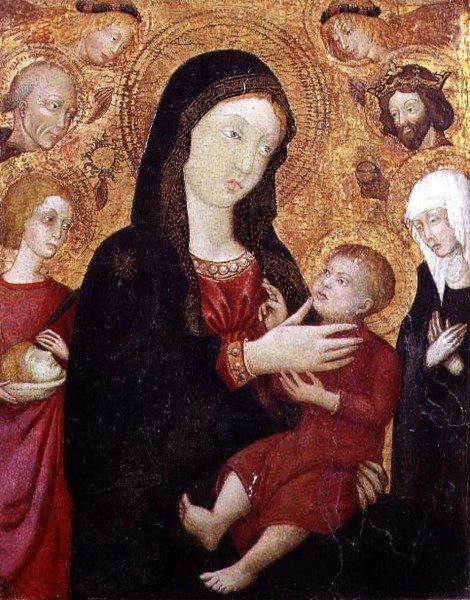 Virgin and Child with S. Bernadino, Sigismund, Clare and Crescentius, 2nd Half of 15th Century by Italian School