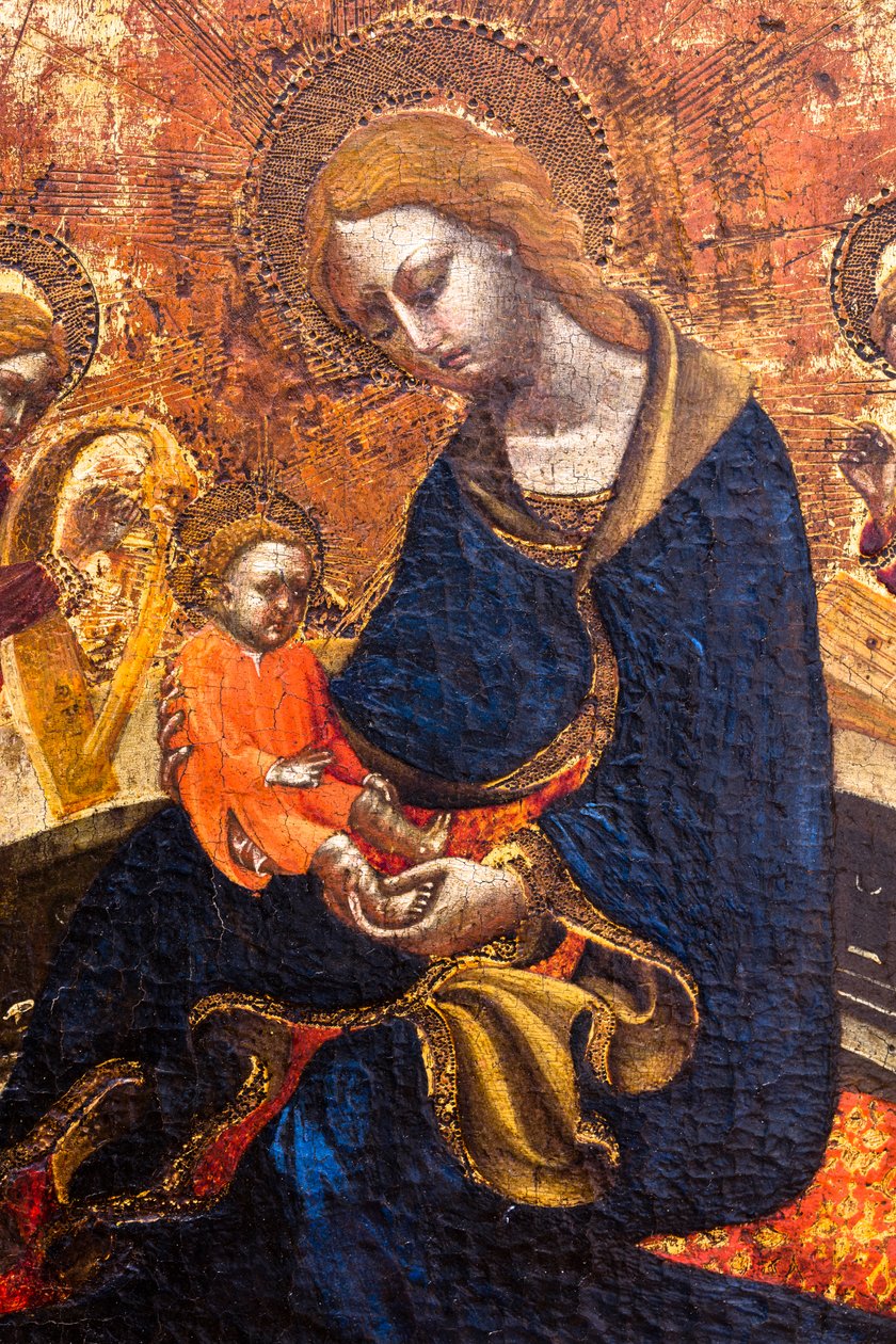 Virgin of Humility Between Two Musical Angels by Italian School