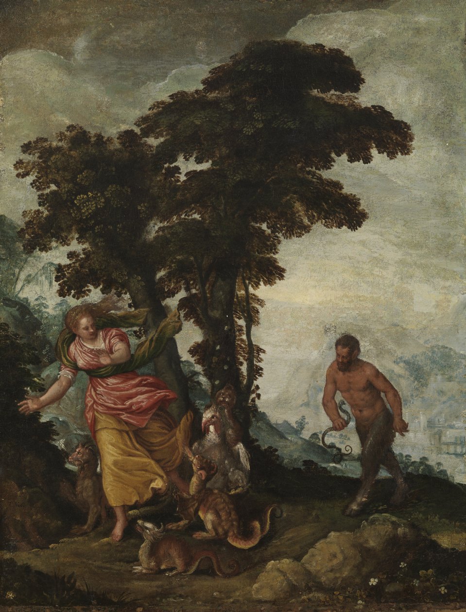 Virtue pursued by Vice, c.1570-1600 by Italian School
