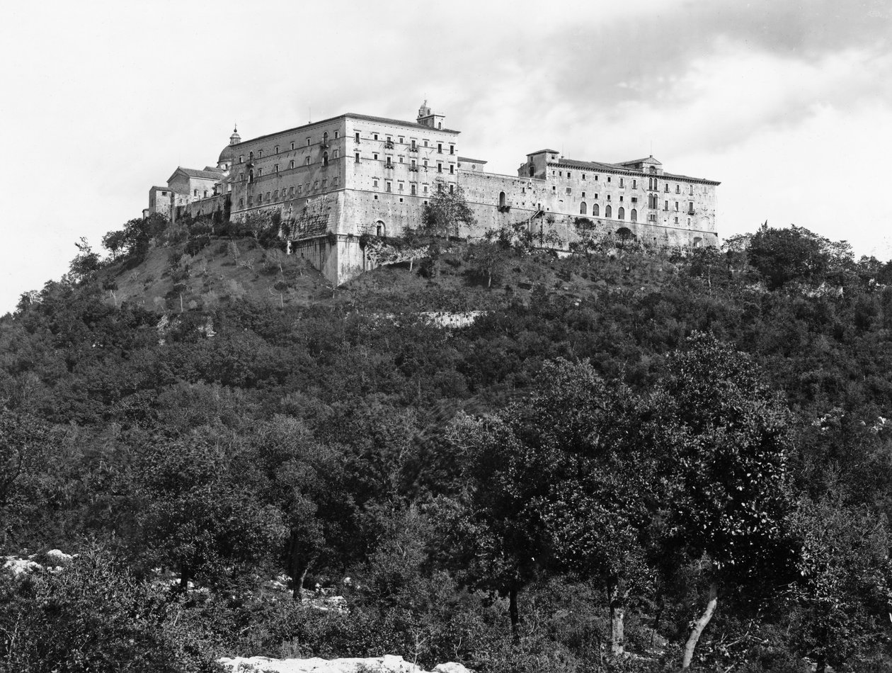 General view of the abbey exterior on Monastery Hill by Italian School Italian School