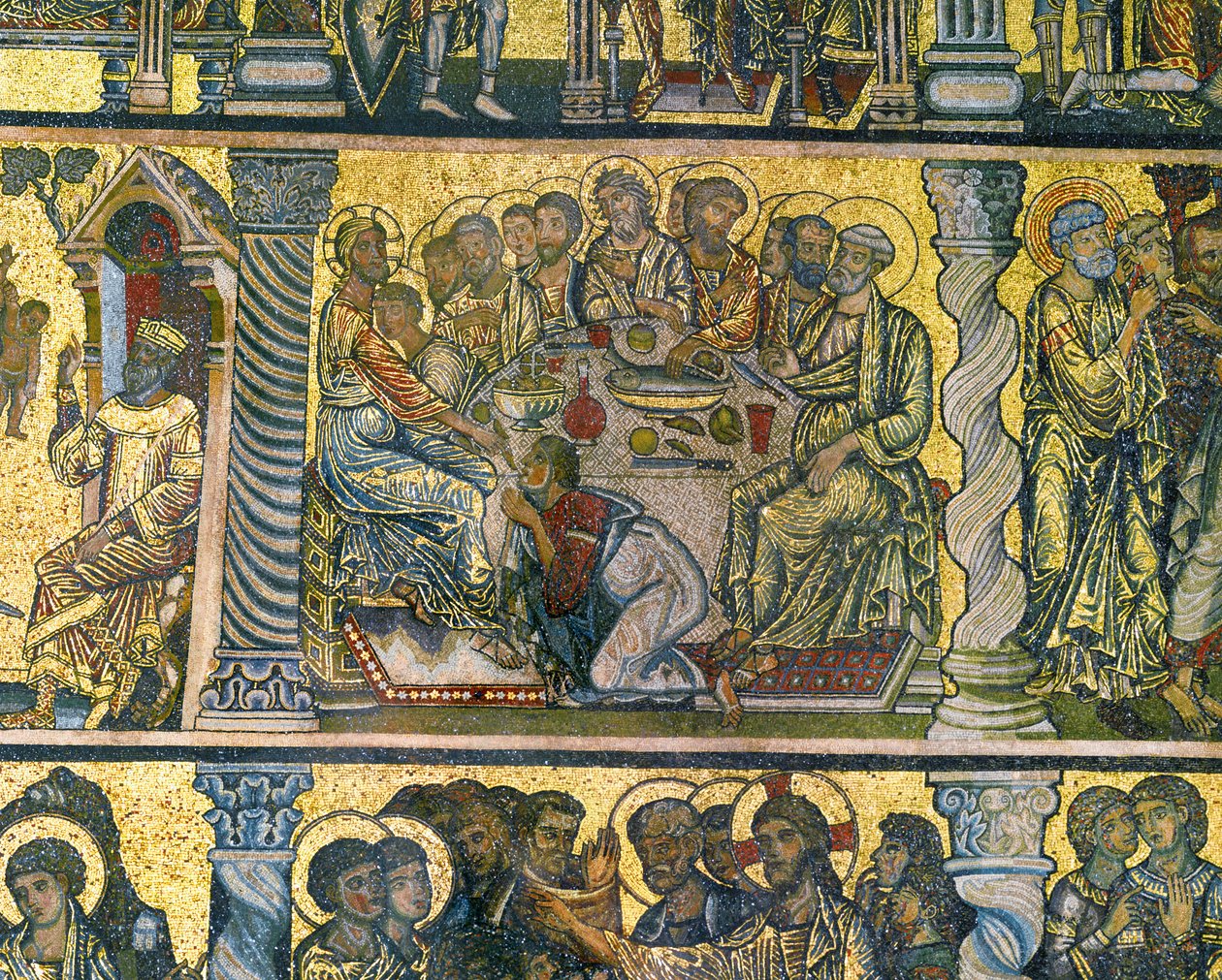 The Last Supper and Washing of Feet by Italian school