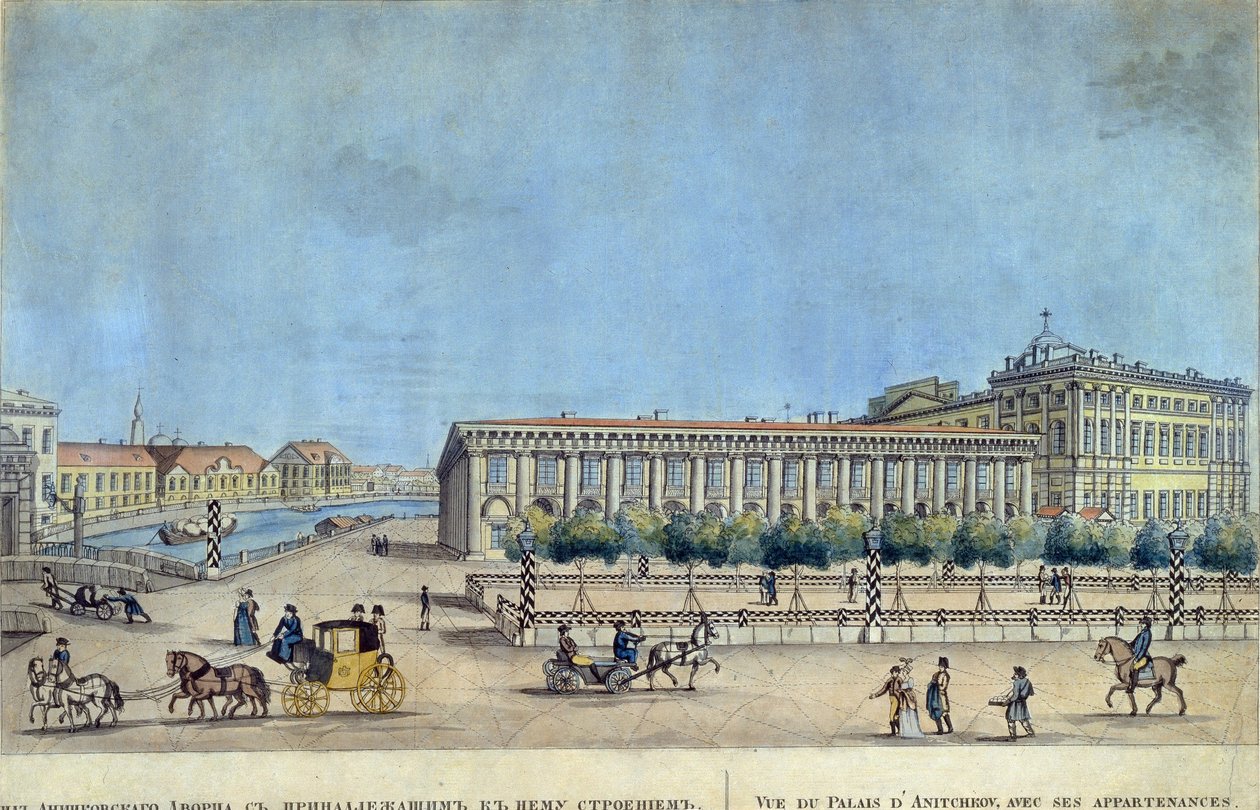The Anichkov Palace in Saint Petersburg by Ivan Alekseevich Ivanov