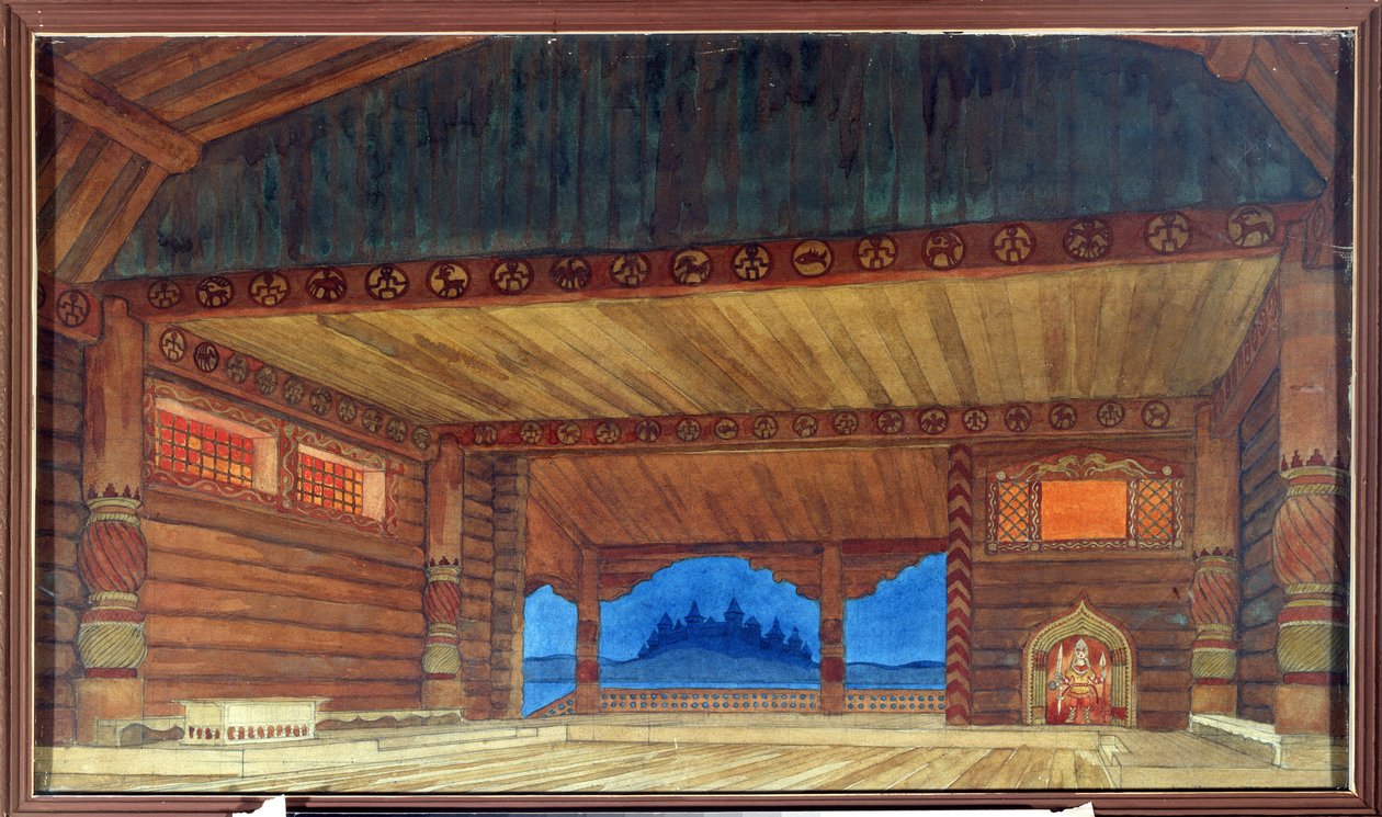 Stage Design for the Opera Ruslan and Ludmila by Mikhail Glinka by Ivan Yakovlevich Bilibin