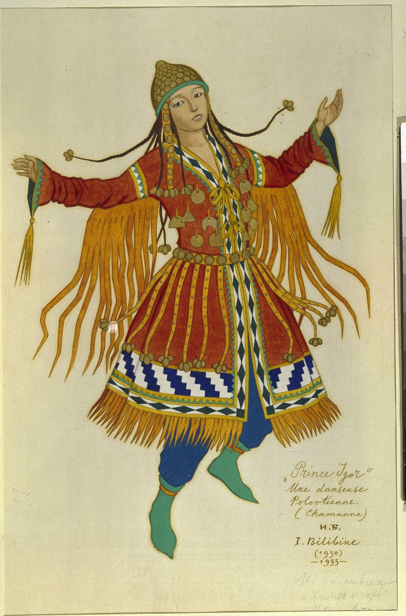 A Polovtsian Shaman Dancer by Ivan Yakovlevich Bilibin