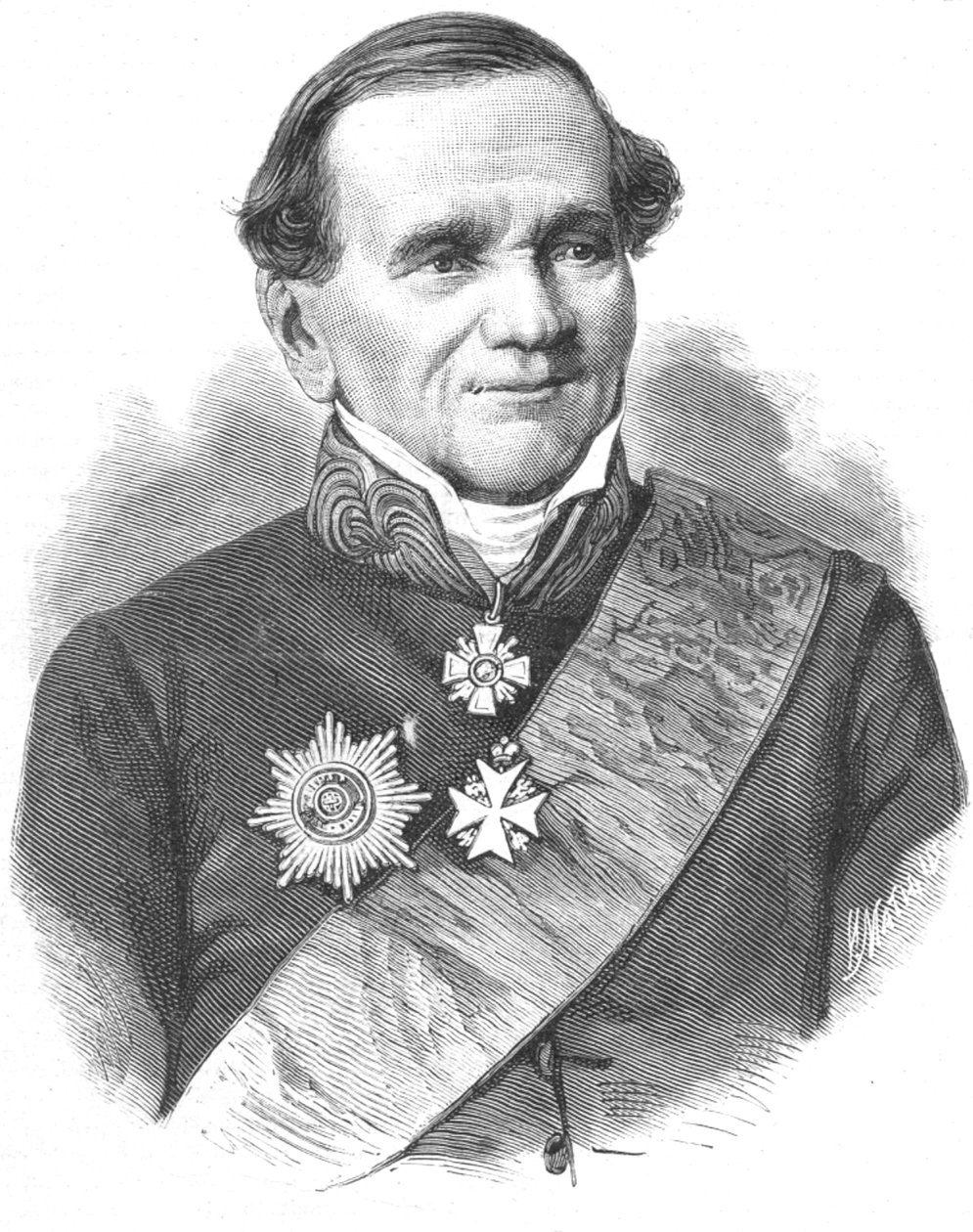 Fyodor Nikolayevich Glinka 1786-1880 by Ivan Ivanovich Matyushin