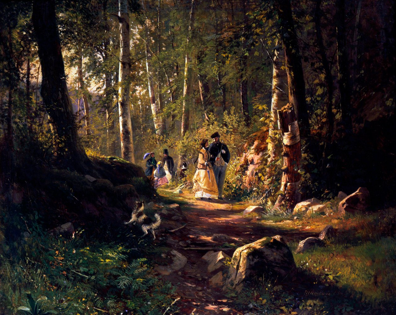 A Walk in a Forest by Ivan Ivanovich Shishkin