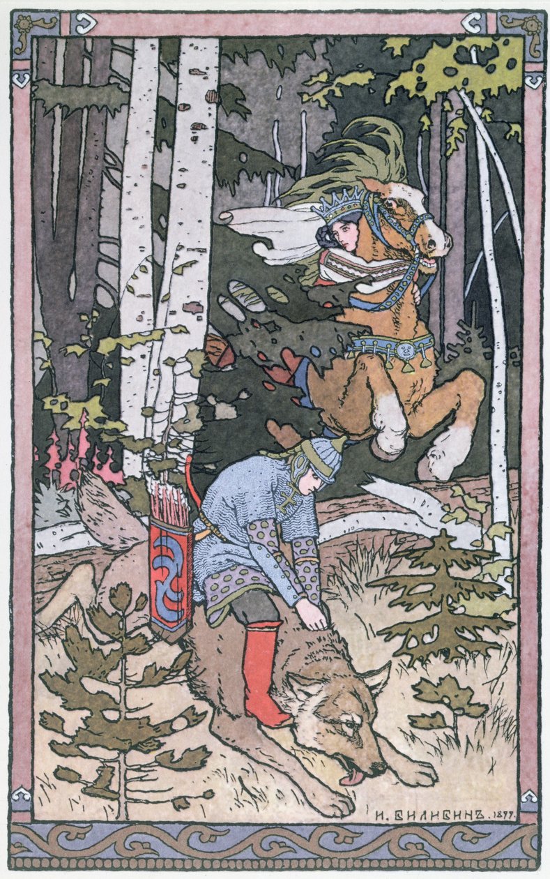 Scene from a Russian fairy tale, 1899 by Ivan Yakovlevich Bilibin