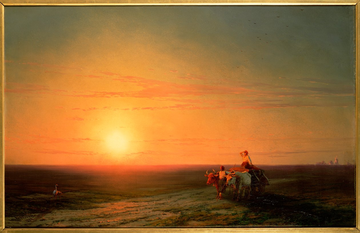 Peasants Returning from the Fields at Sunset by Ivan Konstantinovich Aivazovsky