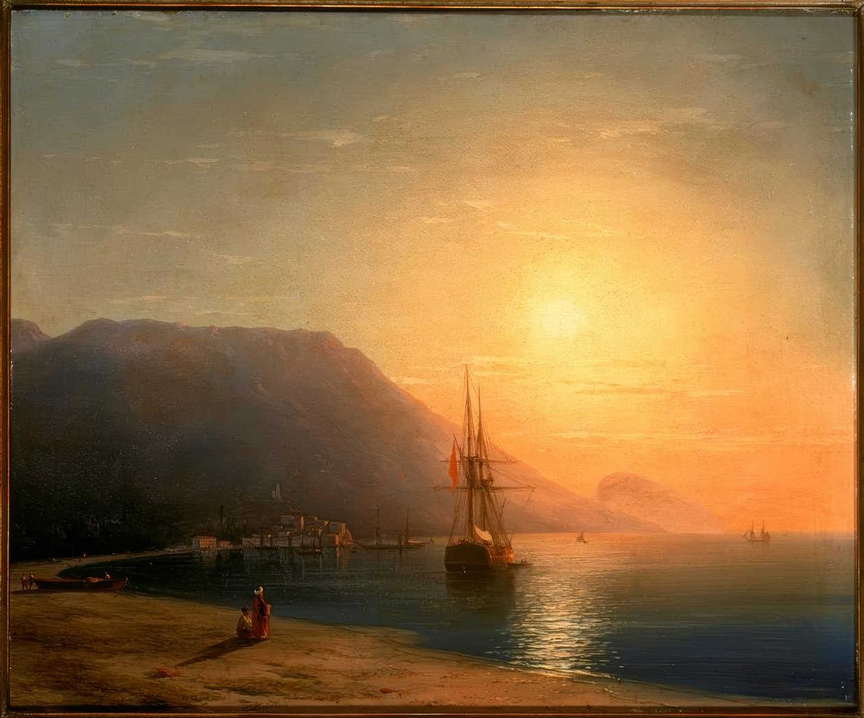Sunset Before Ajudag on the Crimean Coast by Ivan Konstantinovich Aivazovsky