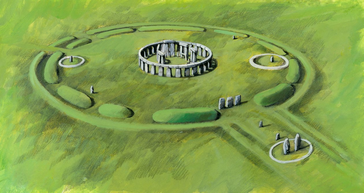 Stonehenge: Construction of Sarsen Circle and Processional Avenue at Zenith of the Third Phase by Ivan Lapper