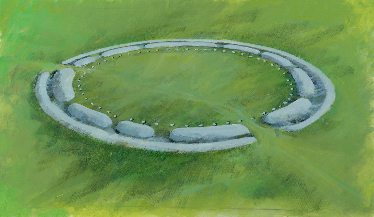 Stonehenge: First Phase Comprising a Ditch, Bank and Counterscarp Enclosing the Aubrey Holes by Ivan Lapper