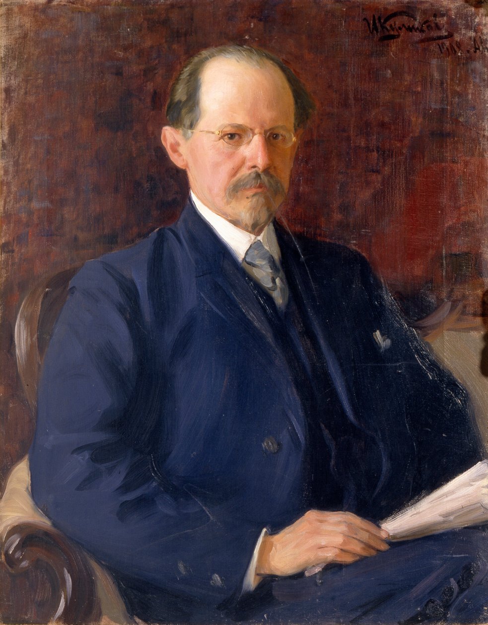 Portrait of Sergey Ivanovich Senkov, 1908 by Ivan Semyonovich Kulikov