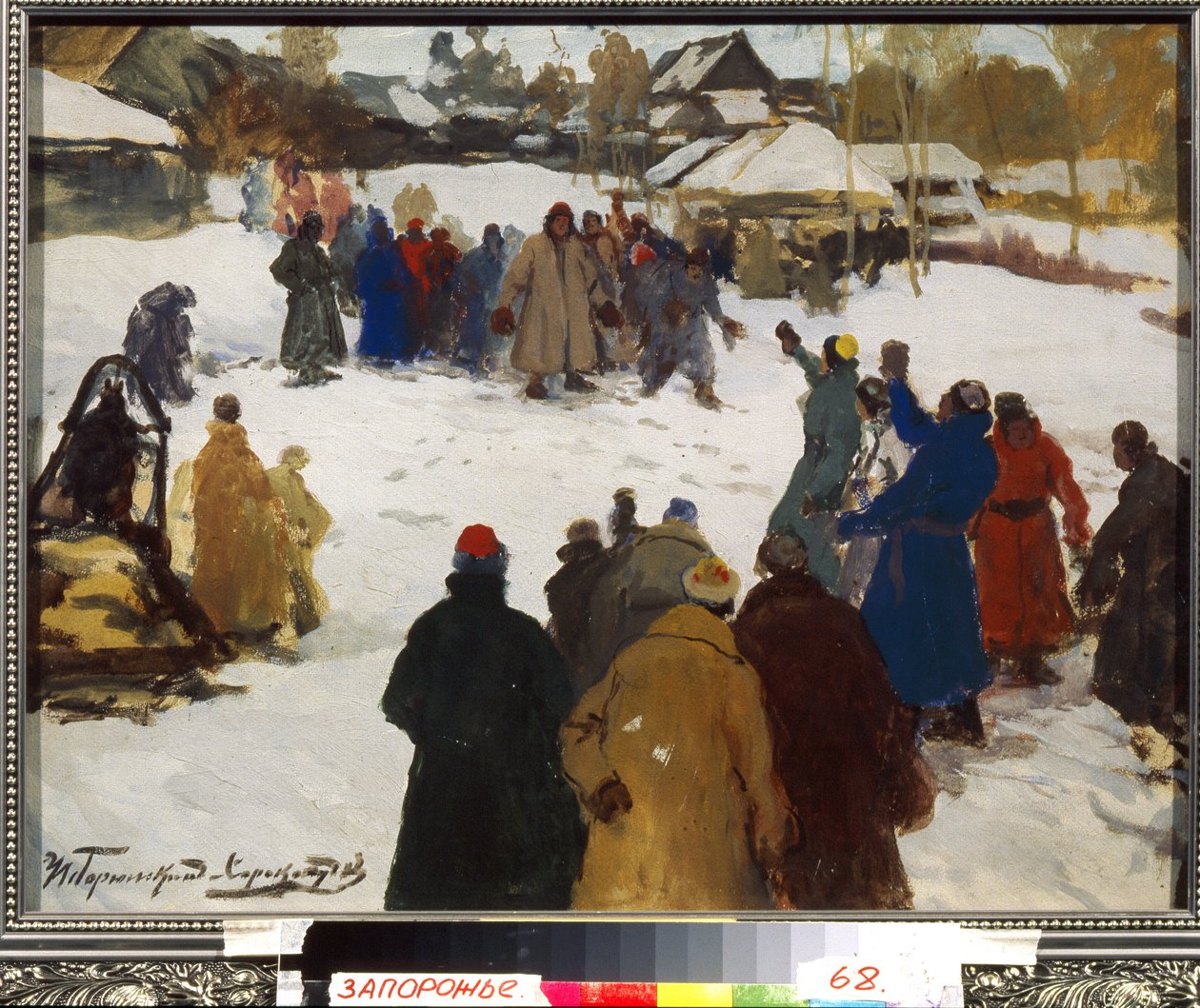 Fist fighting, c.1910 by Ivan Silych Goriuschkin Sorokopudov