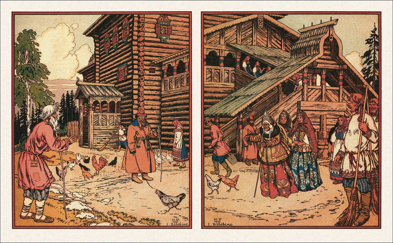 Illustration to The Tale of the Fisherman and the Fish by Ivan Yakovlevich Bilibin