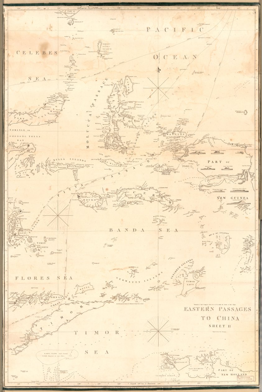 Relief Shown by Hachures. Depths Shown by Soundings. by J. Bateman
