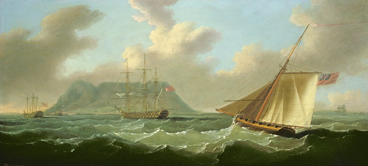 Shipping off Cape Town by J. Francis Sartorius