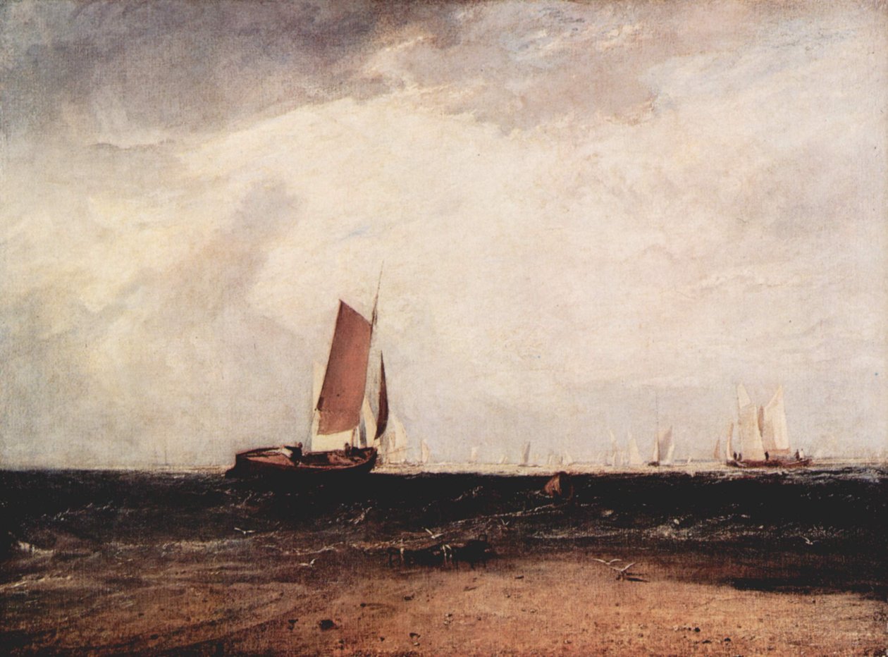 Fishing at Blythe Sand, the Tide Sets In by Joseph Mallord William Turner