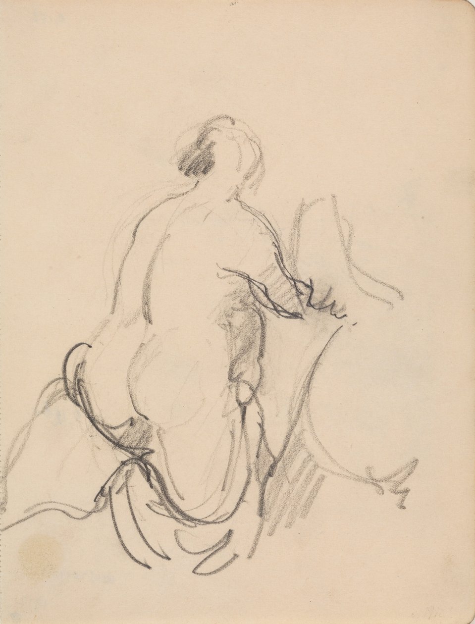 Standing Nude Woman, Seen from the Back by J.A. Jerichau