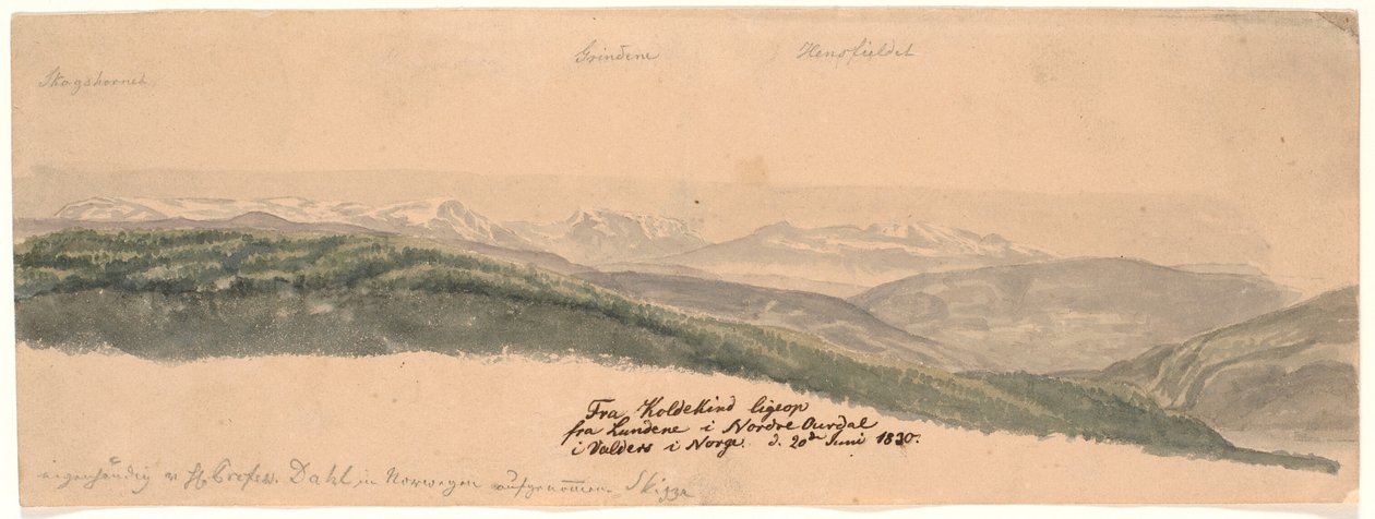 From Koldekind Straight up from the Hills in the Northern Oure Valley in Valdres, Norway by Johan Christian Dahl