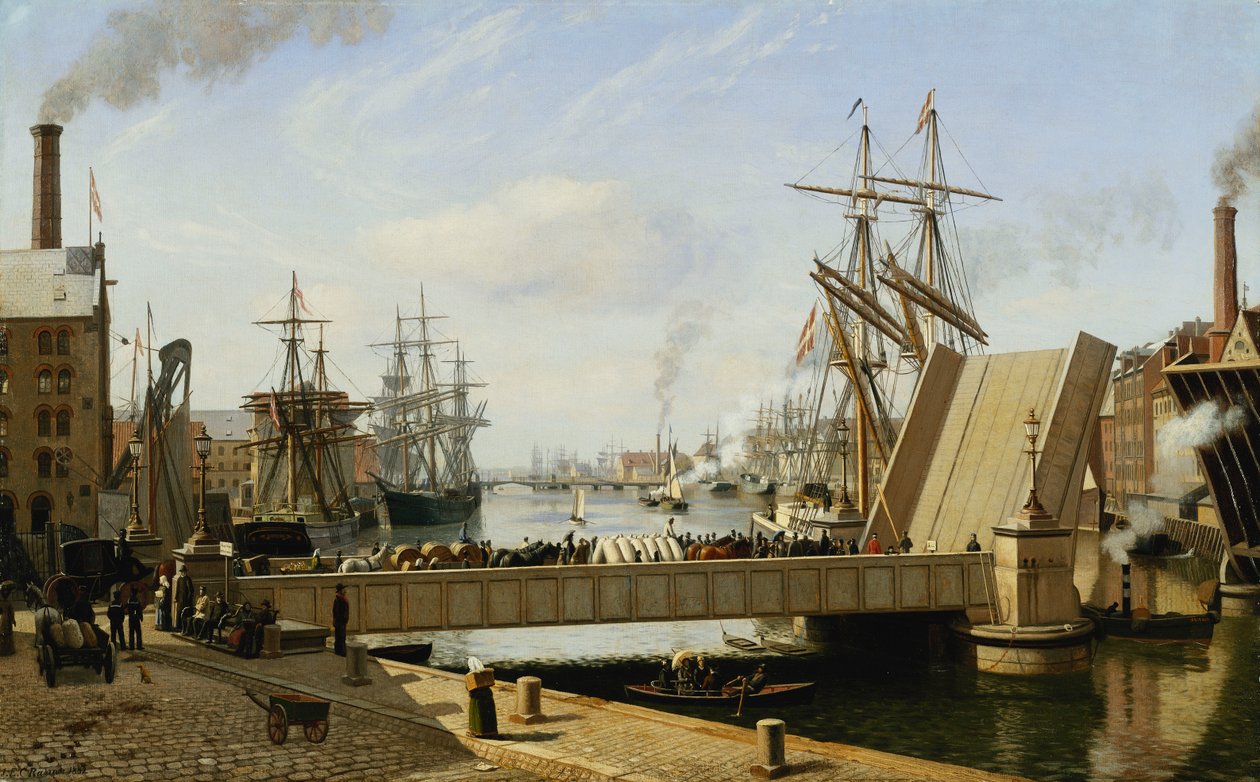 A View of Copenhagen with the Knippelsbro by J.E. Carl Rasmussen