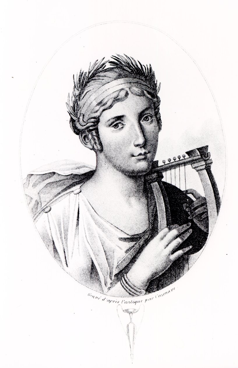 Portrait of Sappho by J.F. Cazenave