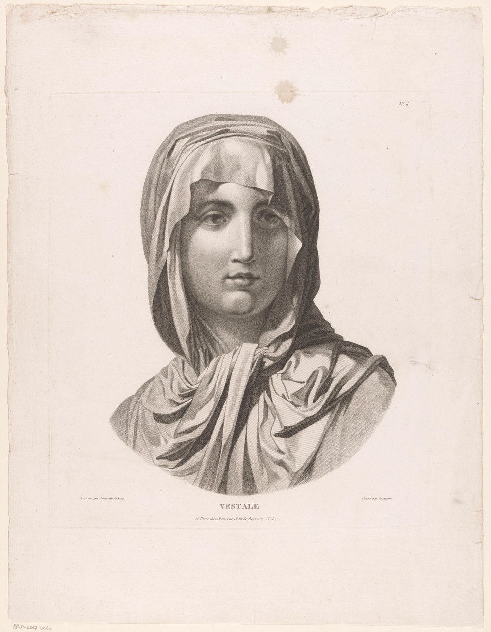 Head of a Vestal Virgin by J.F. Cazenave