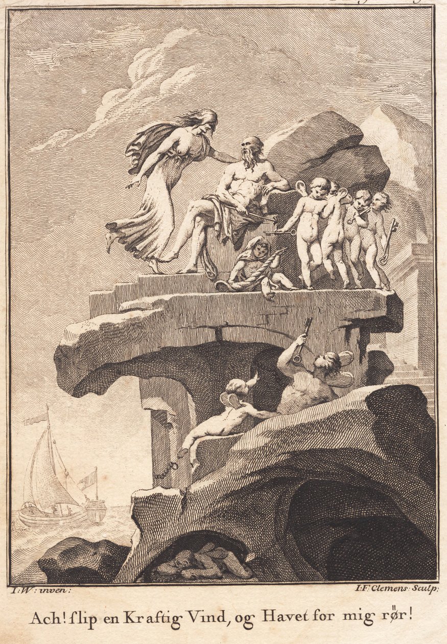Envy at Aeolus, Sitting on Top of a Cliff by J.F. Clemens