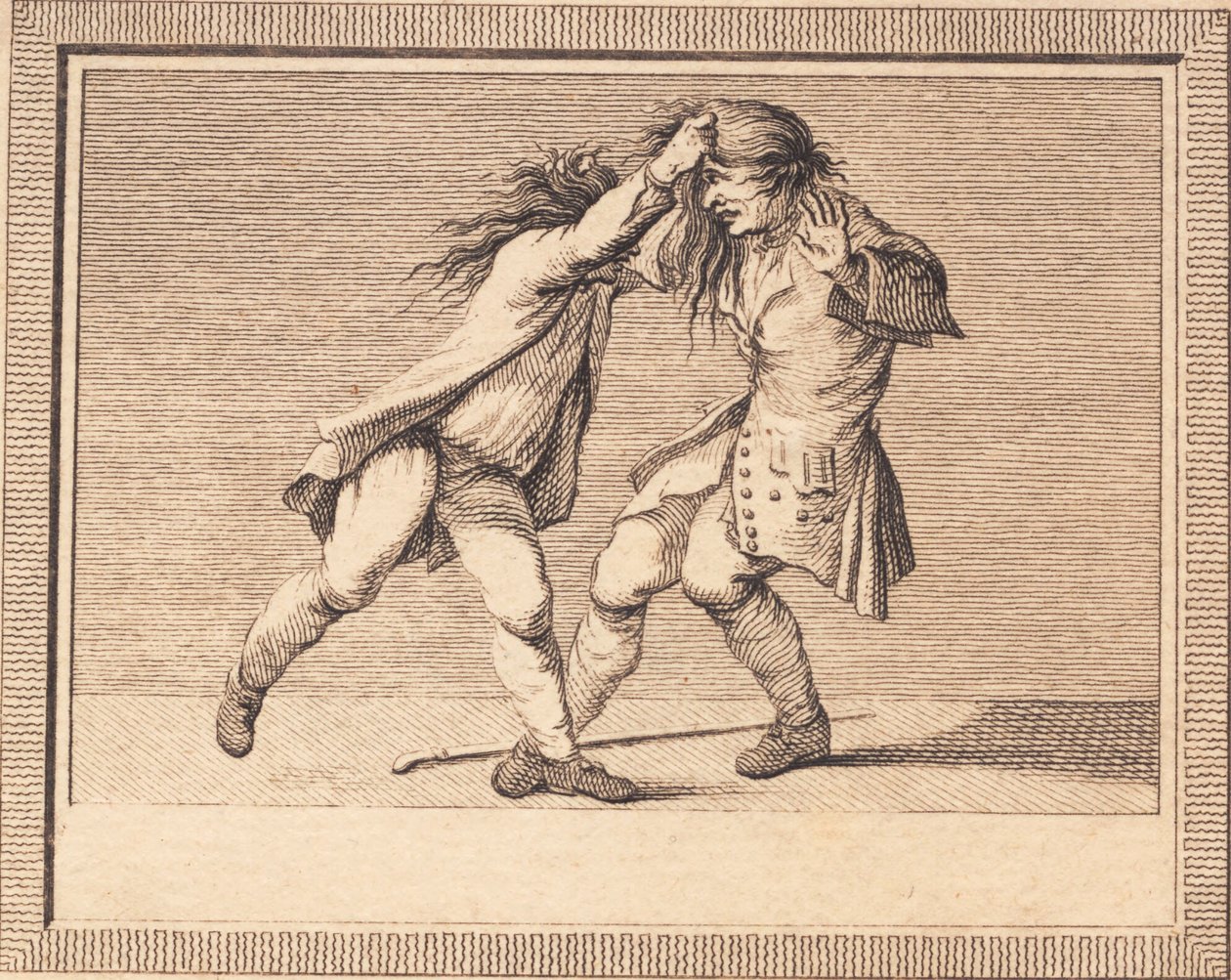 The Satirical Writer and the Criticized in a Fight by J.F. Clemens