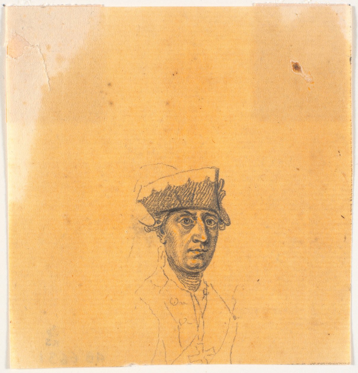 Preparatory Work for One of the Heads for the Engraving: Frederick the Great Rides Home After a Review at Potsdam by J.F. Clemens
