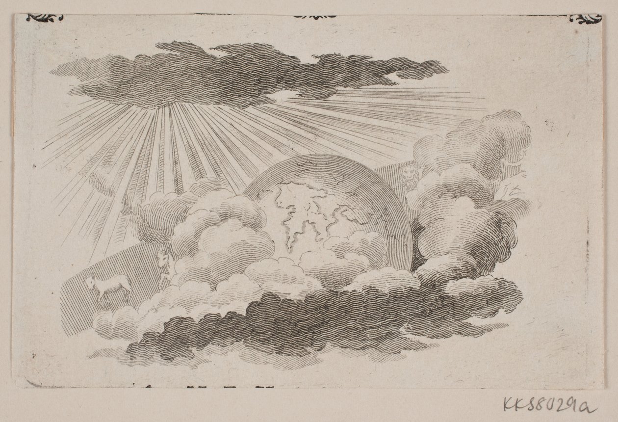 The Globe Rolling Among Clouds by J.F. Clemens