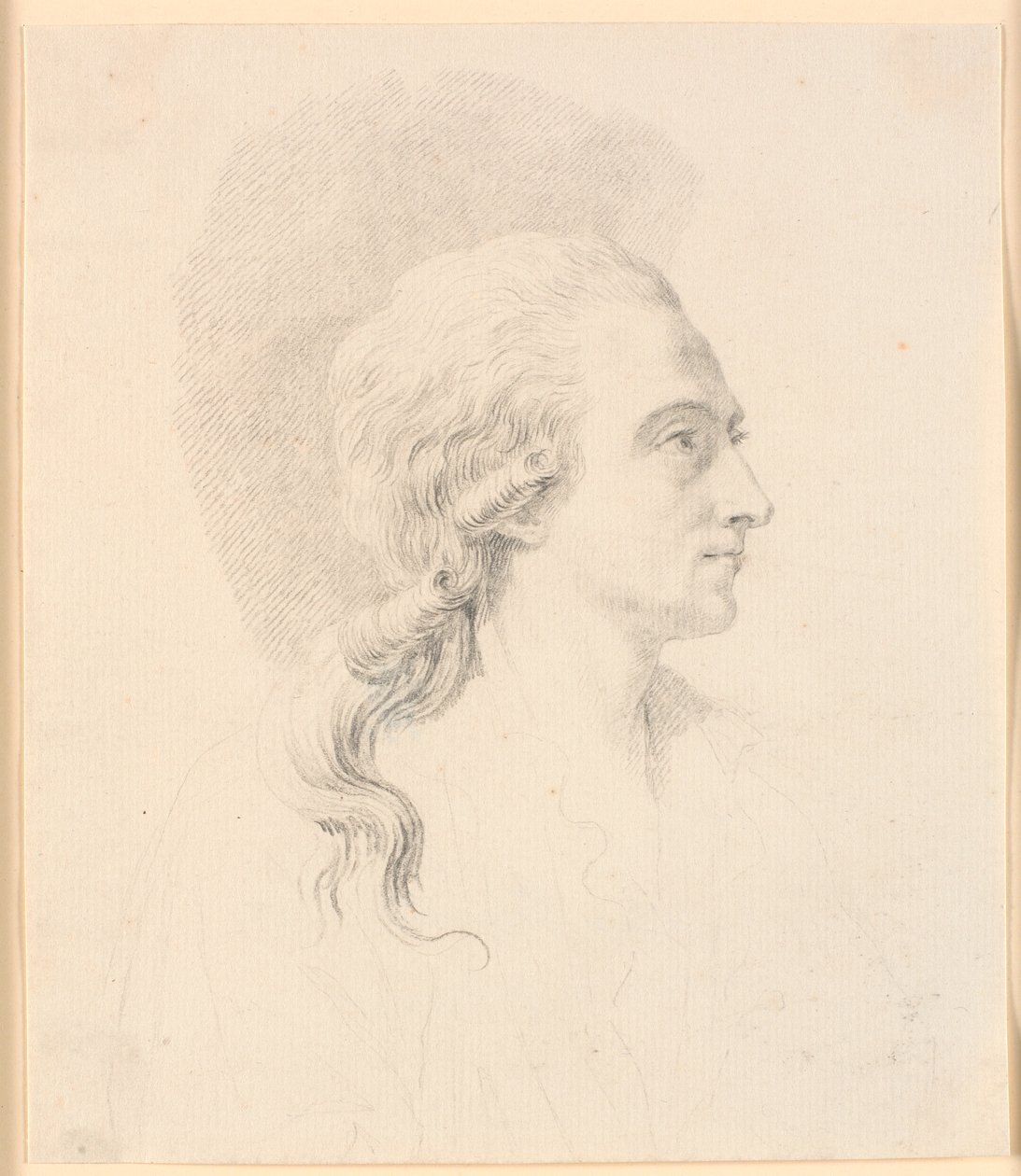 Portrait of the Sculptor Alexander Trippel. Profile to the Right by J.F. Clemens