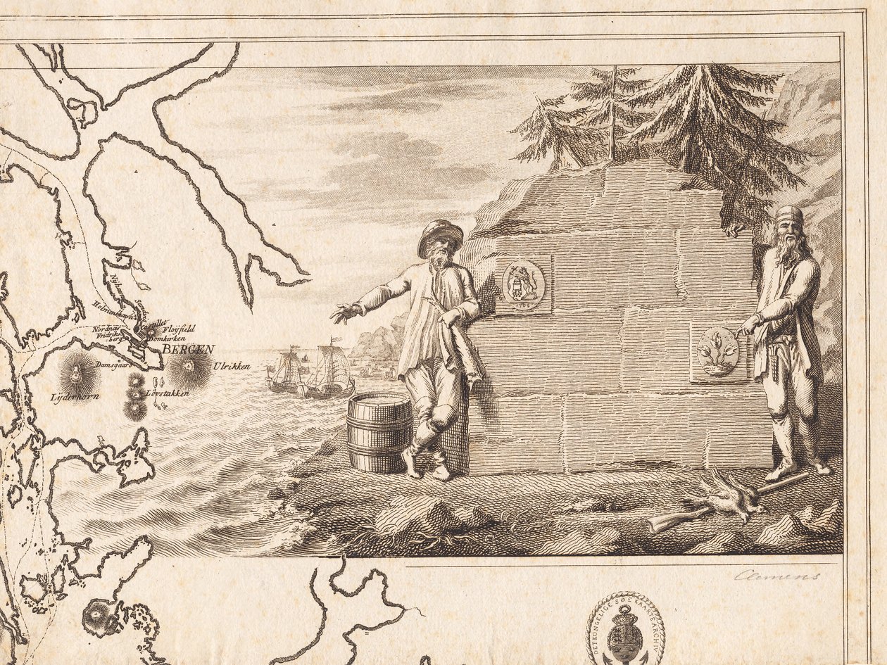 Title Vignette for a Sea Chart by J.F. Clemens