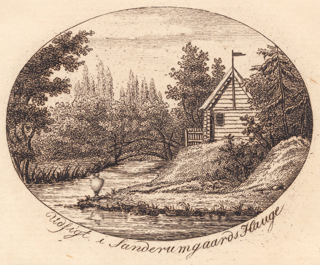 Vignette. View in Sanderumgaard
