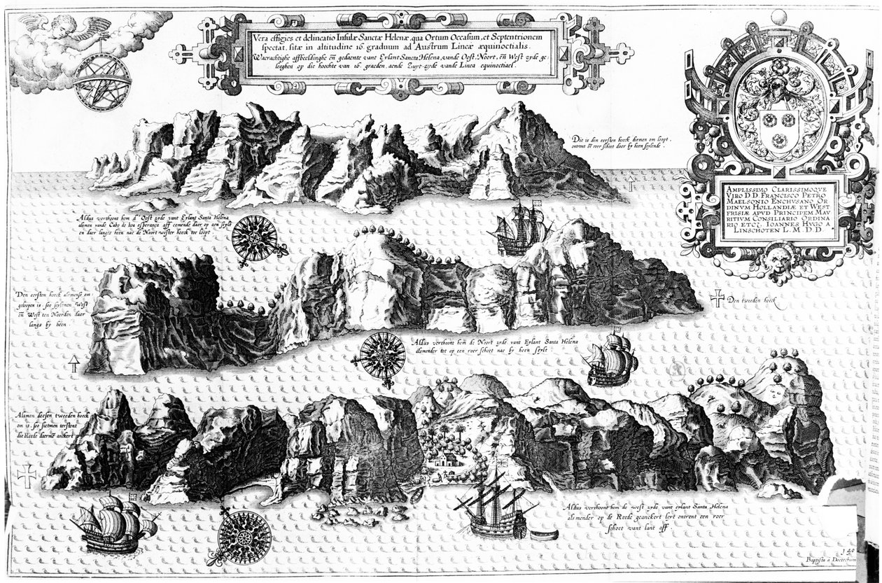The Island of Saint Helena, Illustration from Linschoten