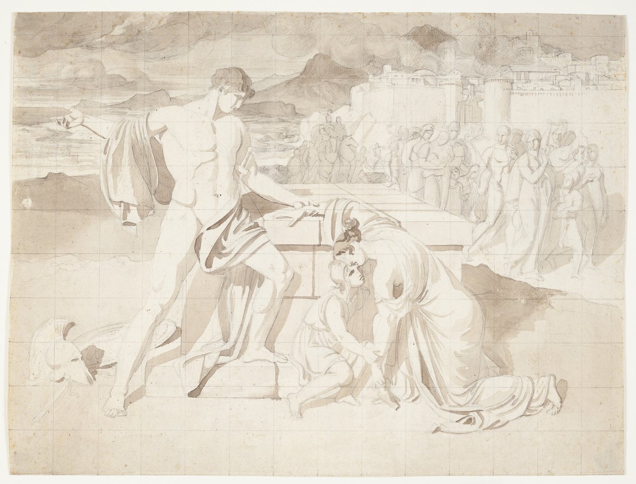 Andromache and Her Son Astyanax with Pyrrhus at Hector