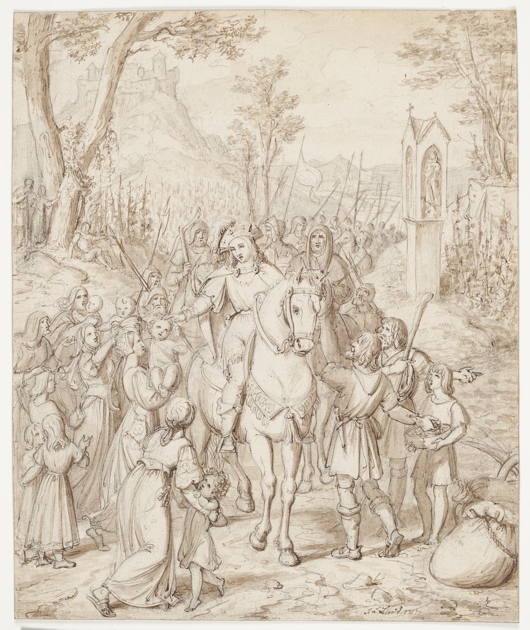 Valdemar the Great on the Journey to the Meeting with Frederick Barbarossa by J.L. Lund