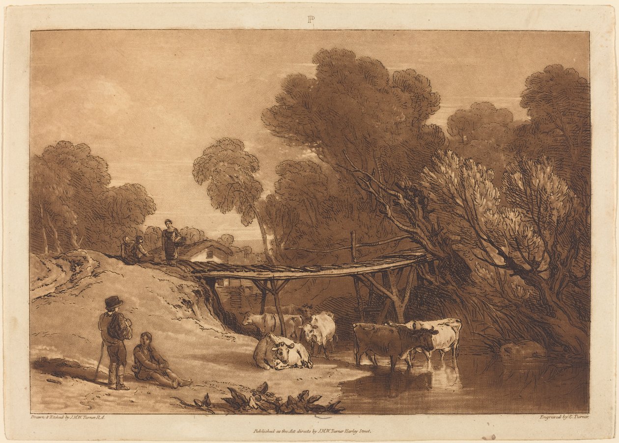 Bridge and Cows by Joseph Mallord William Turner