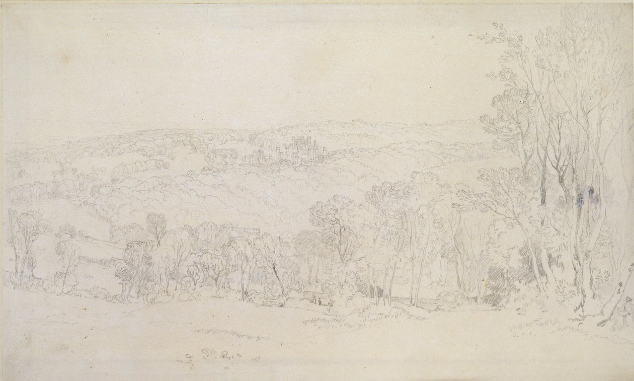Distant View of Lowther Castle Park Scene by Joseph Mallord William Turner