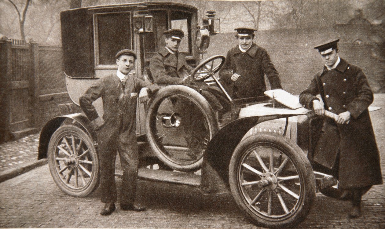 First Taxi-Cab in Liverpool, Merseyside, 1906 by JP Wood