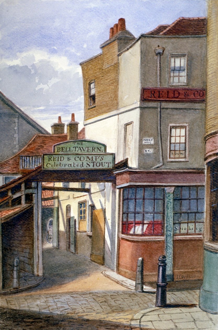 Bell Tavern, Addle Hill, London, 1868 by JT Wilson